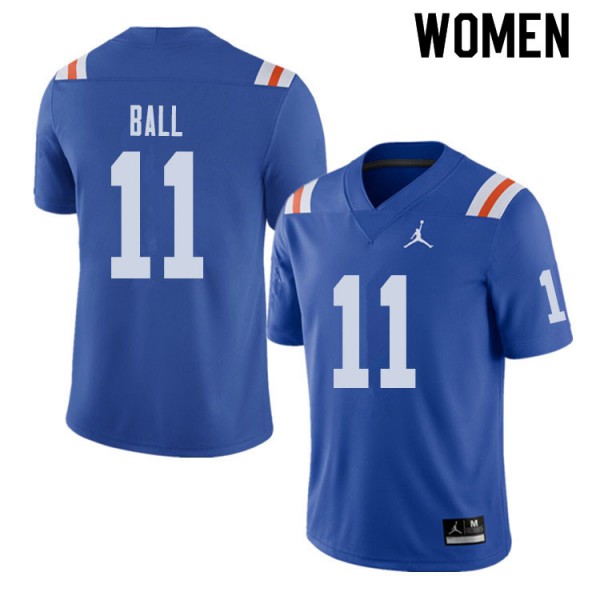 Jordan Brand Women #11 Neiron Ball Florida Gators Throwback Alternate College Football Jerseys